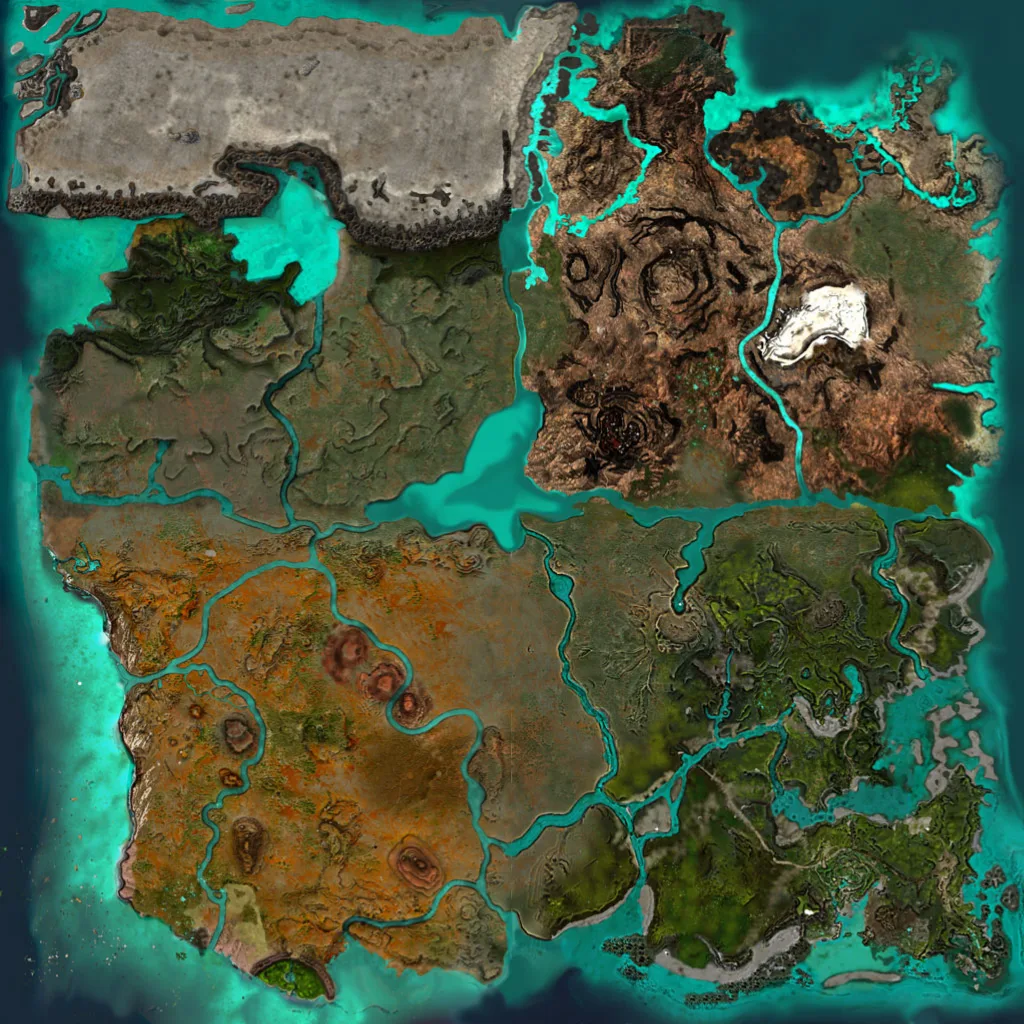 Detailed Topographic Map with Diverse Terrain