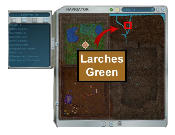 Detailed Map of Larches Green Region