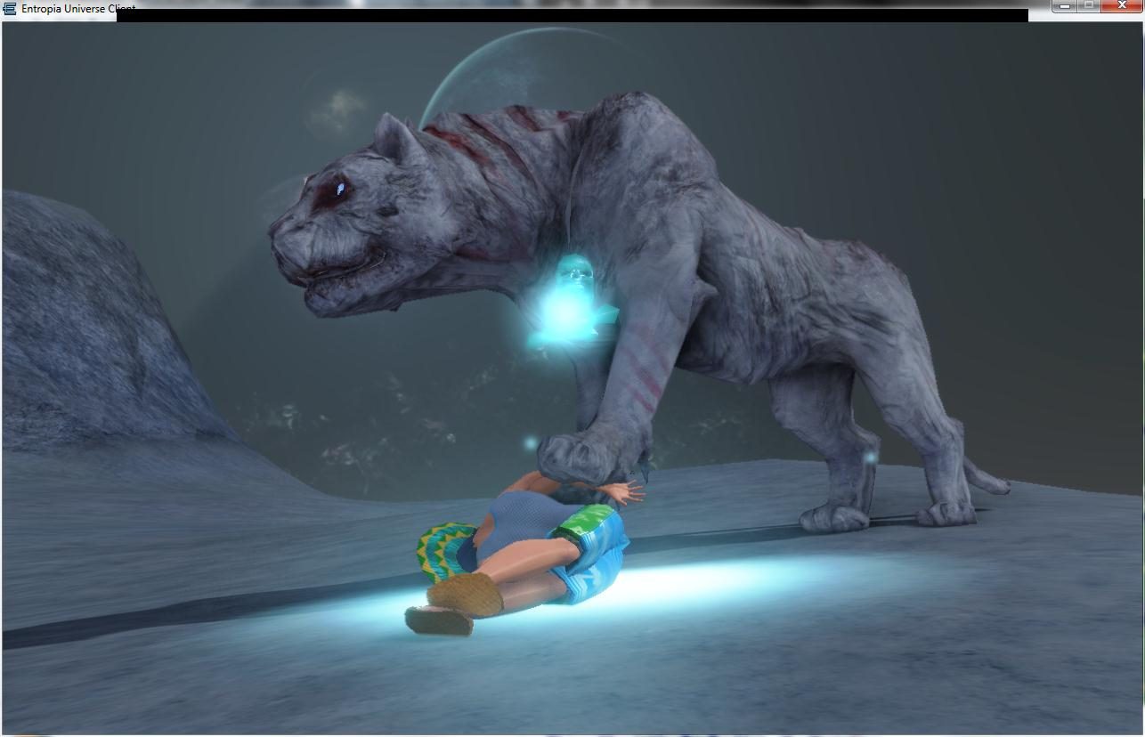 Confrontation with a Large Creature – Entropia Universe Encounter