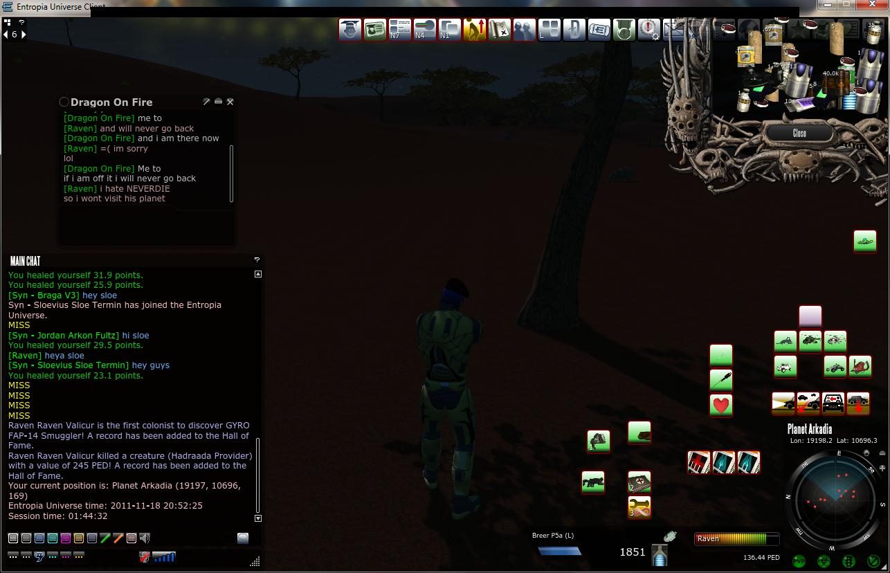 Player Interaction and UI Elements – Entropia Universe Gameplay