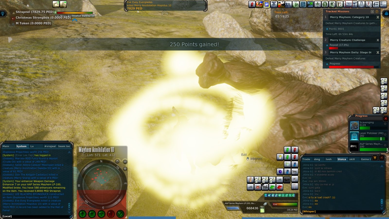 Merry Annihilation Hispidus Encounter – Entropia Universe Gameplay