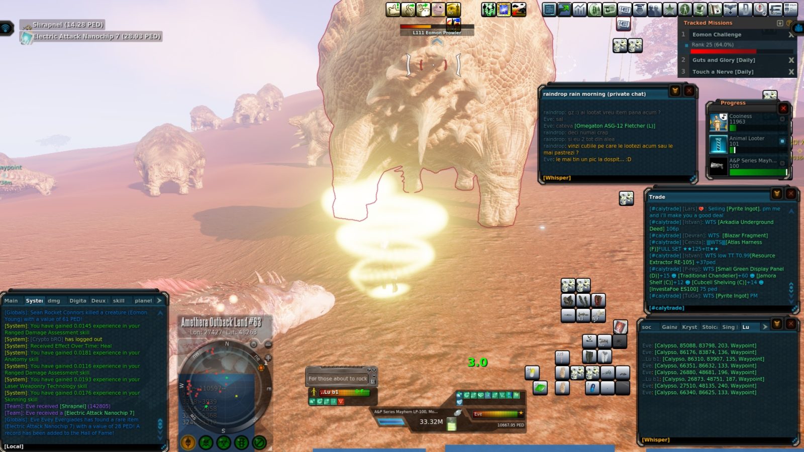 Eomon Prowler Encounter – Entropia Universe Gameplay